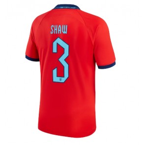 England Luke Shaw #3 Replica Away Stadium Shirt World Cup 2022 Short Sleeve